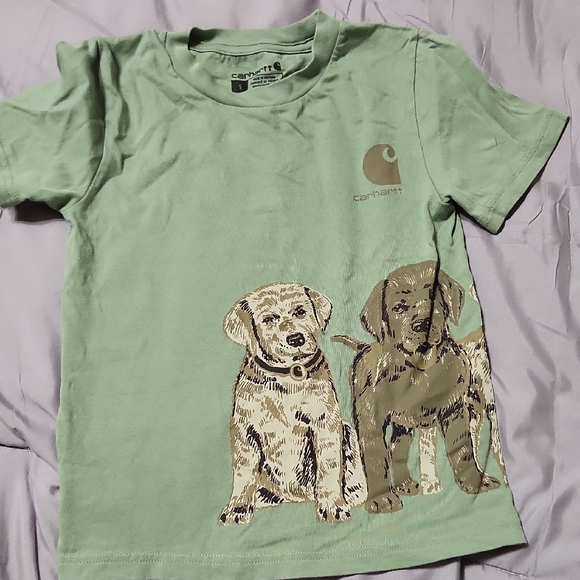 Carhartt Other - Carhartt Kids Green Tee with Puppy Print